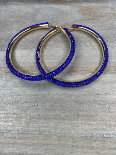 BLUE CRYSTAL EARRINGS