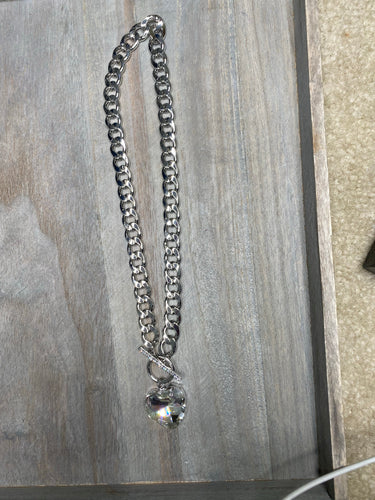 CRYSTAL SILVER HEART