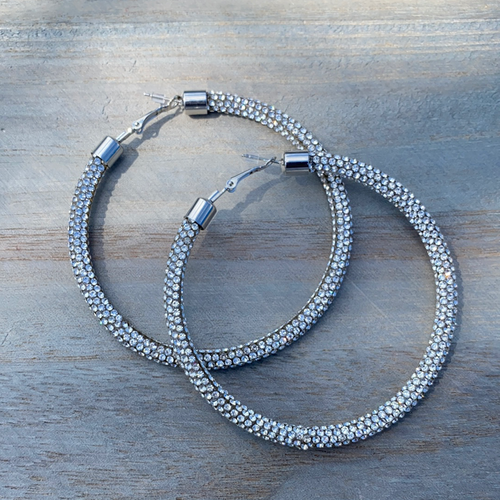 SILVER HOOP EARRINGS