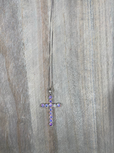 PINK CROSS EARRINGS