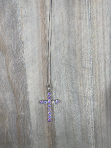 PINK CROSS EARRINGS