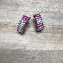 Load image into Gallery viewer, LOVE MYSELF CRYSTAL HOOPS