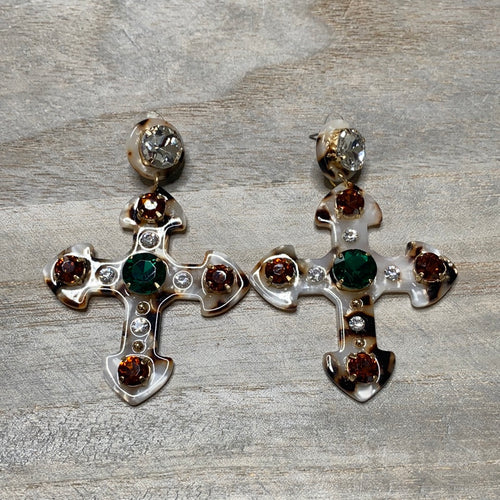 UNICORN CROSS EARRINGS