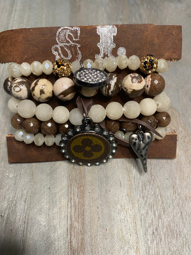LV STACK (BROWN MARBLE)