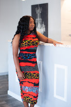 Load image into Gallery viewer, MUTLI COLOR MIDI DRESS
