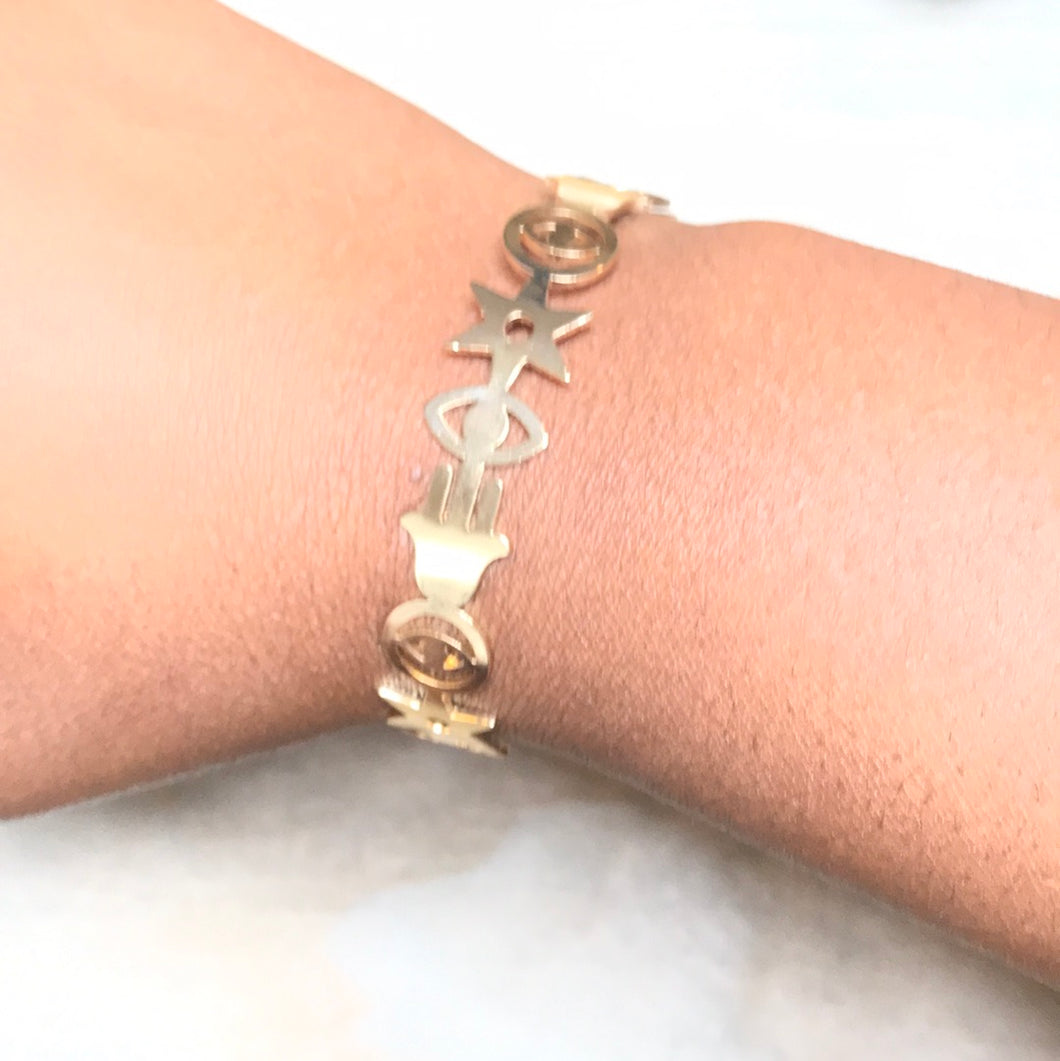 THIRD EYE HAMSA HAND BRACELET
