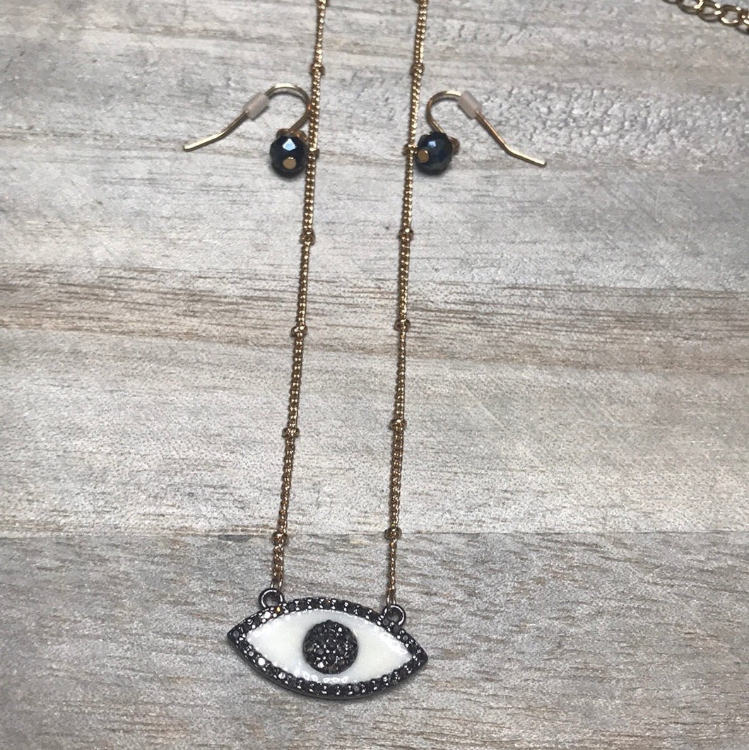 GUNMETAL THIRD EYE NECKLACE