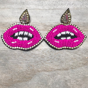 FANTASTIC PINK LIPS EARRINGS