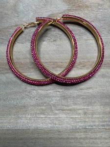 PINK CRYSTAL EARRINGS