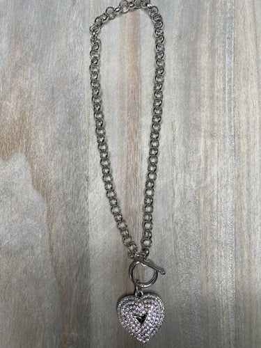 SILVER HEART NECKLACE