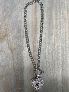 SILVER HEART NECKLACE