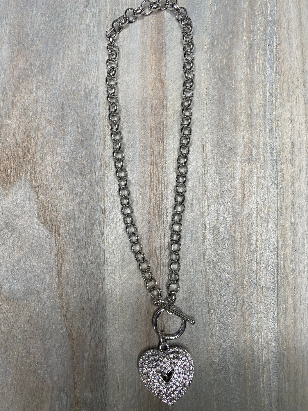 SILVER HEART NECKLACE