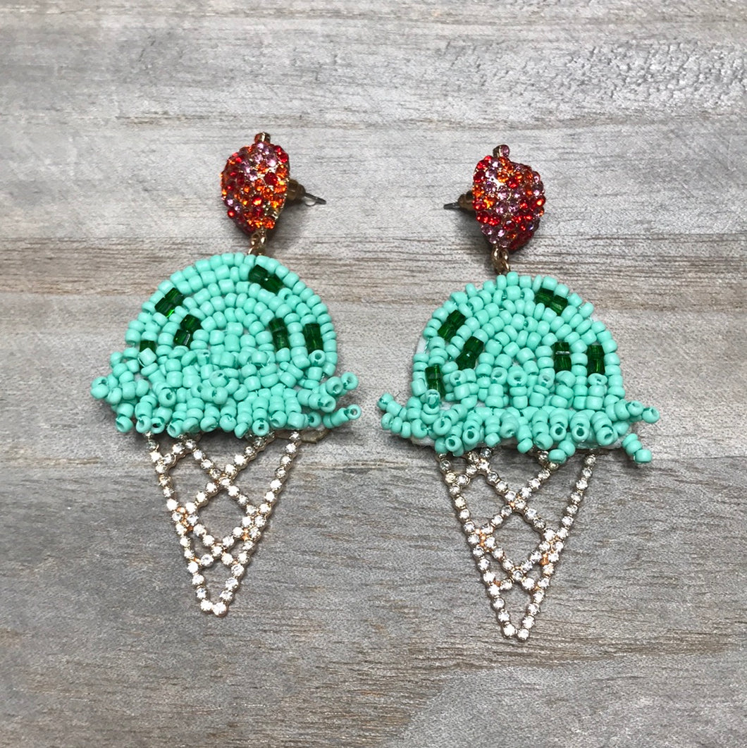 MINT ICE CREAM EARRINGS