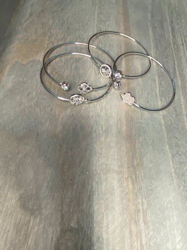 SILVER BANGLES (SET OF 4)